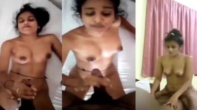 Tamil sexy boobs girl strokes big dick before riding nude