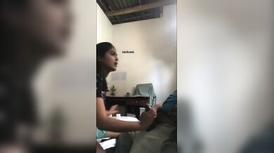 Noida horny girl strokes dick and gets fucked by uncle