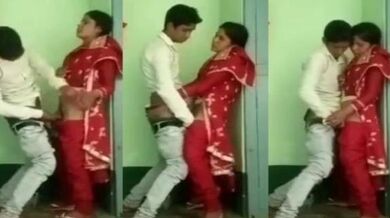 Dehati college girl fucked in standing pose at home viral