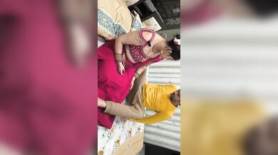 Gujarati bhabhi in red saree pussy fucked hard by devar