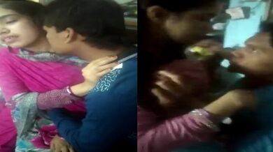 Indian muslim girl romance in shop with owner's horny son