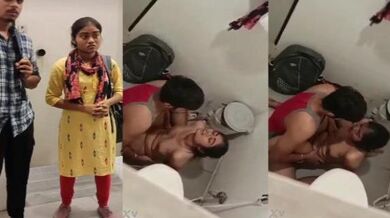 Pune Marathi girl caught fucking in mall washroom with lover