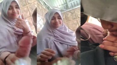 Shy muslim hijab girl sex sucks big dick satisfying lover
