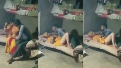 Village marwadi wife secret sex with lover in bed caught