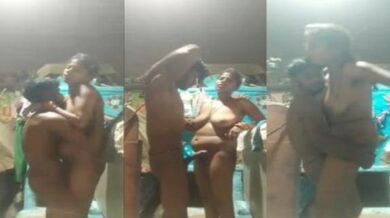 Tired village bhabhi with big boobs hardcore sex at night