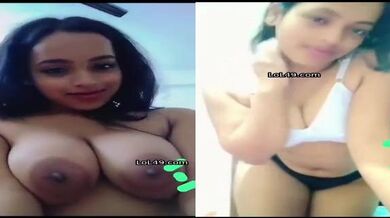 Noida slut girl bra panty striptease and big boobs pressing