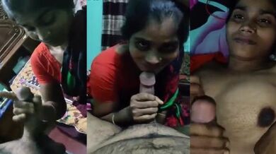 Village maid sucks big dick of owner's horny son sex mms