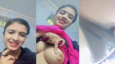 Cute muslim girl Sana Khan big boobs and shaved pussy selfie