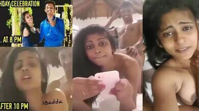 Viral Tamil girl birthday sex mms doing romance with cousin