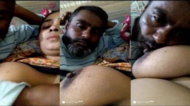 Horny sasurji licks nipple and big boob of muslim bahu before sex