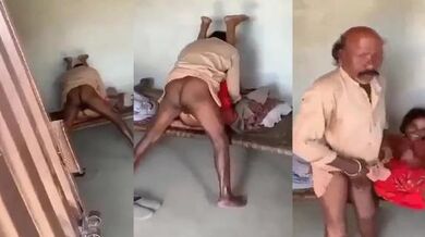 Drunk old man caught fucking village randi stops in middle