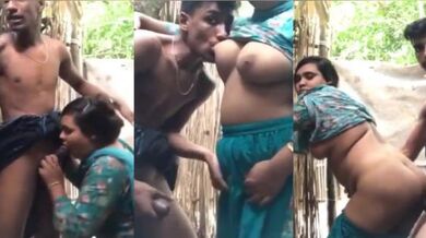 Busty Bangla milf fucked outdoors after sucking devar's big dick