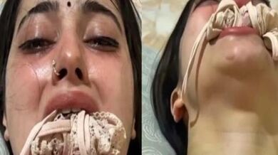 Crying bhabhi with panties in mouth Instagram viral video