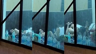 Marwadi bhabhi sex with BF caught through the hotel window