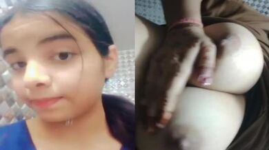 Punjabi cutie shows huge milk tankers to tease her new lover