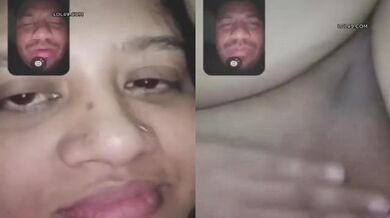 Muslim wife plays with pussy on video call with lover mms