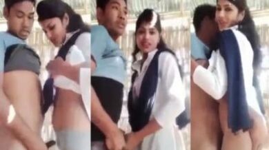 Nepali boy fucks girl facing each other in standing pose