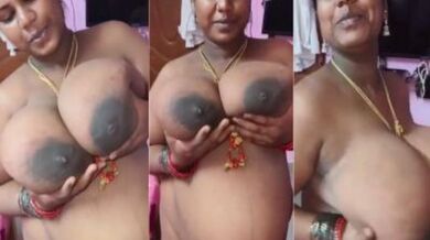 Super chubby Tamil aunty flashes her huge boobs to uncle mms