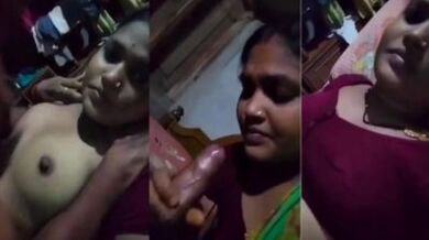 Shy village wife satisfies hubby with first time blowjob