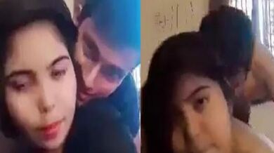 Bihari college girl boobs pressed by best friend in bed clip