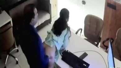 Desi horny boss fucked office staff caught on CCTV camera
