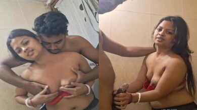 Kolkata GF gives rough handjob to BF in bathroom hot clip