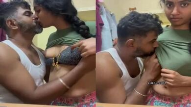 Horny Tamil niece sits on uncle's lap kissing his lips mms