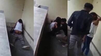 Bihari girl caught dick riding chapri BF on college campus