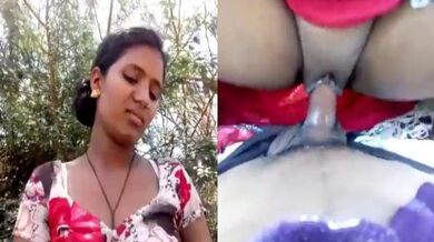 Bold Telugu village wife dick riding lover outdoors clip