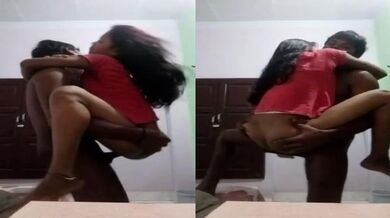 Village guy humps Mallu girl hard on his dick at home clip