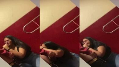Bold Bengali girl gives blowjob to guy in college corridor