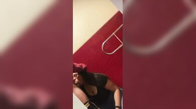 Bold Bengali girl gives blowjob to guy in college corridor