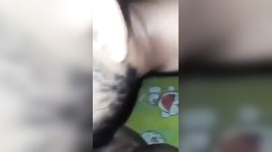 Tamil neighbour licks shaved pussy of lonely wife at night