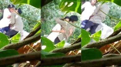 Kerala college girl caught doing romance with BF in jungle
