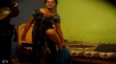 Tamil wife undresses in front of lover before sex in bedroom