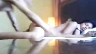 Lucky old man sucking call girl boobs sleeping naked in bed