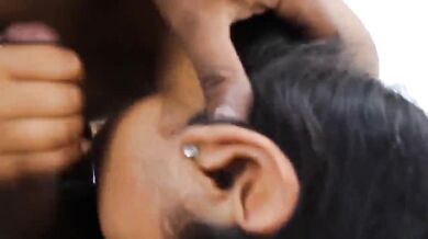 Chennai GF strokes and sucks lover's brown dick outdoors MMS