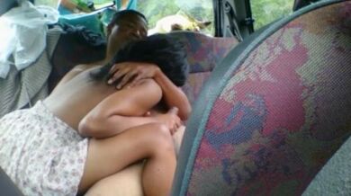 Horny village uncle fucks niece in back seat of the car MMS