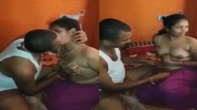 Telugu housewife boobs sucked by hubby's lusty friend clip