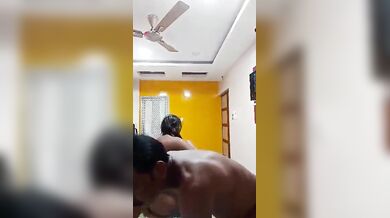 Fit father-in-law pounds Tamil wife's fat pussy in bed clip