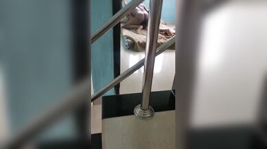 Cleaning staff having sex in bed after owners went for walk