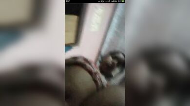Young Kannada wife cuddles naked with lover on camera clip