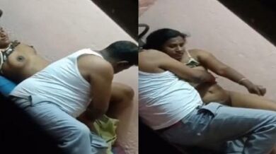 Neighbour secretly records Tamil MILF nude romance with BF
