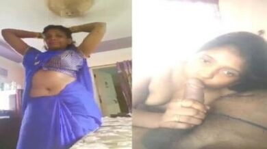 Coimbatore akka teased lover for sex by stripteasing on cam