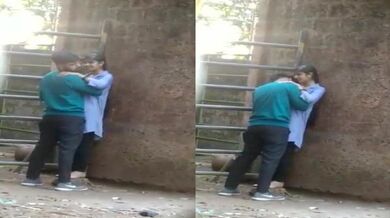 Stranger films Mallu college girl's kiss with lover outdoors