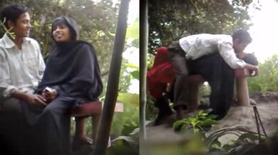 Bareilly muslim wife caught having sex outdoors in burqa MMS