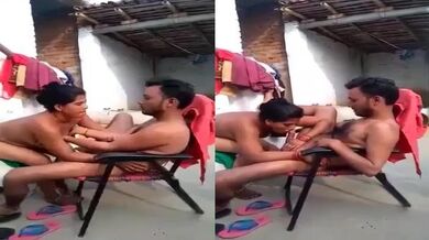 Bengali boudi gives blowjob to devar in backyard nude clip