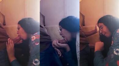 Kannada nerd girl deepthroats study partner's thick cock MMS