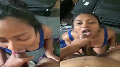 Kerala college girl swallows cum after a quick blowjob clip