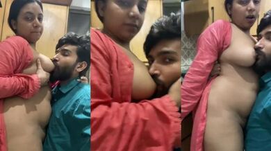 Horny Punjabi bhabhi breastfeeding devar giving sex vibe MMS